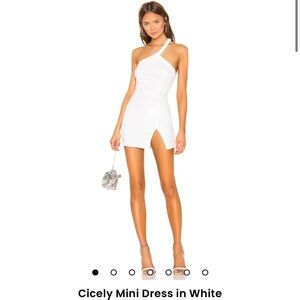 REVOLVE Asymmetric White Mini Dress